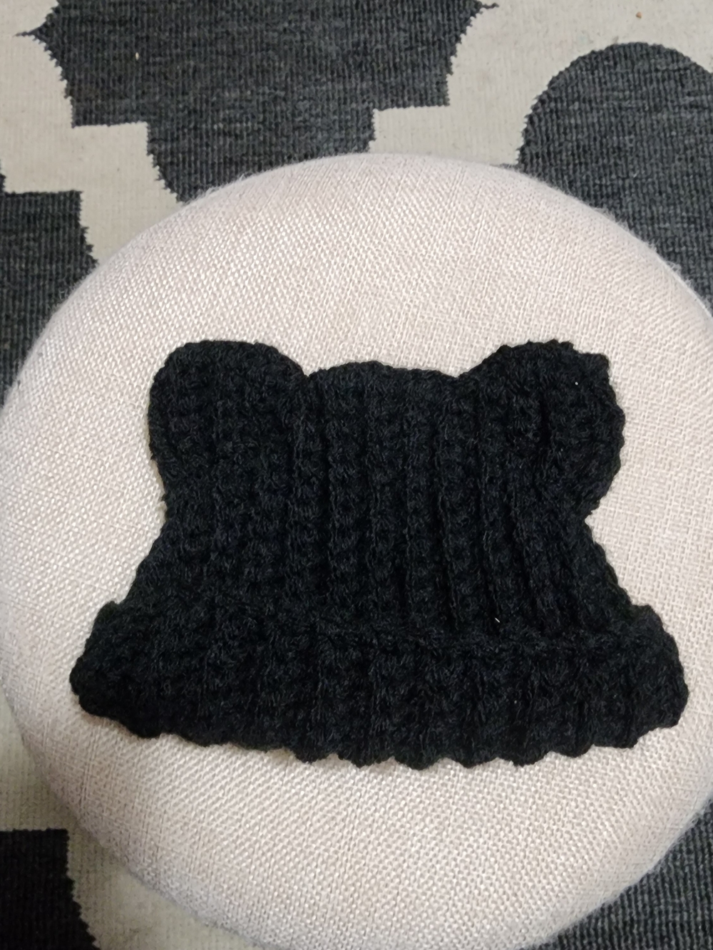 Black Knit Cat Ear Beanie